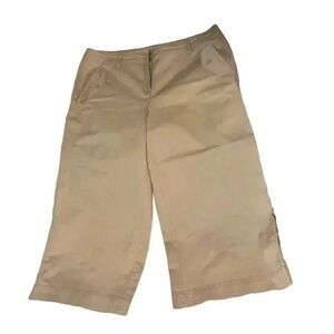 Rafaella Tan Capri Pants Lightweight Casual Fit